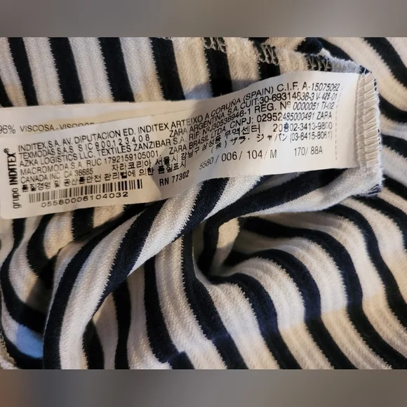 ZARA Bodycon V Neck Front and Back Asymetical A-Line Midi Dress, Size Medium - Picture 10 of 16